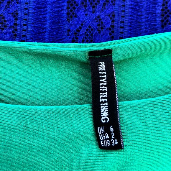 SOLD! PrettyLittleThing Bright Green Bralette Top - Picture 2 of 3
